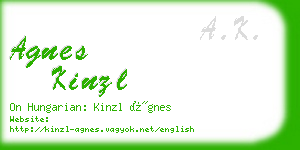 agnes kinzl business card